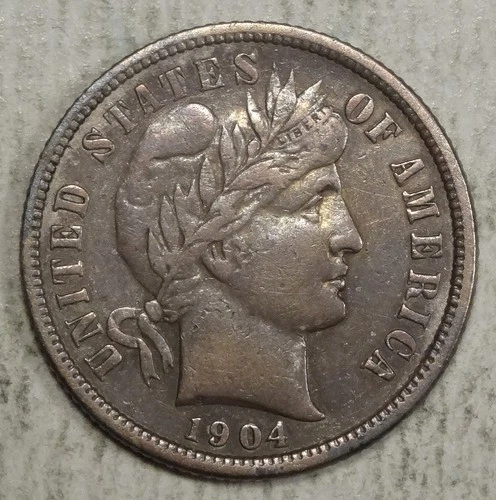 1904-S Barber Dime, Choice Extremely Fine, Tough Semi Key Date      1103-12