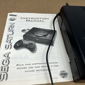 Sega Saturn Console Model 2 Black w/ OEM Controller Cables & Manual Tested