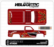 '83 CHEVY SILVERADO Custom WaterSlide Decal for hot wheels 1/64 a4