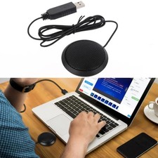 USB/3.5mm Conference Microphone Plug Play 360  Omnidirectional Computer Mic