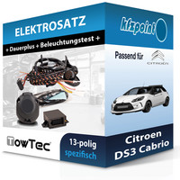 Towtec E-Satz 13Polig Fahrzeugspezifisch Passend für Citroen DS3 Cabrio NEU