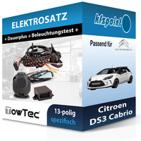 Towtec E-Satz 13Polig Fahrzeugspezifisch Passend für Citroen DS3 Cabrio NEU