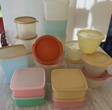 Vintage Tupperware Lot 38 Pieces Containers Lids Storage Kitchen Set