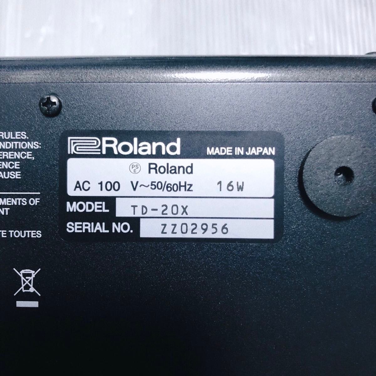 Roland TD-20X Drum Sound Module V-Drums Tested with Power Cable