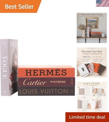 Glam Large 4 PCS Faux Decorative Books | Chic Home Decor Props for Styling