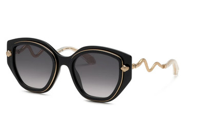 Roberto Cavalli SRC096M Black + Gold Women's Sunglasses 52/21/140 -NEW!