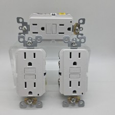 Leviton GFCI Outlet 15A 125V TR Duplex Receptacle White Lot of 3 New