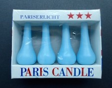 Pariserlicht Paris Candle Handwork Made in Germany LT BLUE 4 Teardrop New In Box