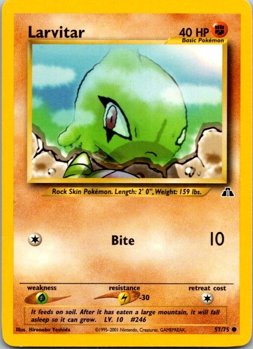 Larvitar Common Neo Discovery 57/75 LP