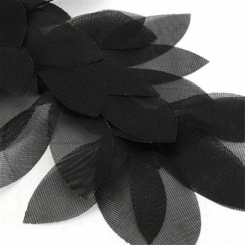 Chiffon Verlässt Spitze Borte Hochzeitskleid Braut Spitzenbesatz Stoff Handwerk - Bild 4 von 4