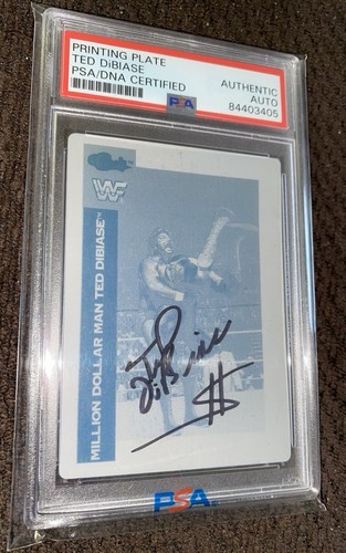 💵 WWF WWE 1990 Million Man Ted Dibiase Autograph Card Printing Plate 1/1! PSA💰 - Picture 3 of 5