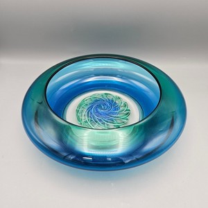 DKR Studios Art Glass Low Bowl