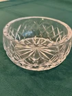 Vintage Waterford Crystal Clear Cross Cut Heavy Thick Candy Nuts Bowl ￼