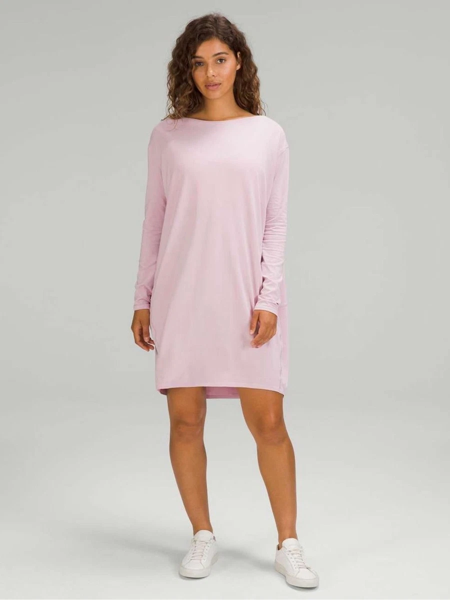 lululemon a line dress Lululemon Women's Black Ribbed Mock Neck Sleeveless A-Line Mini Dress Size  4
