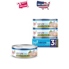 Solid Light Tuna 3 Pack 5oz Olive Oil Gluten Free Soy Free Paleo Diet Friendly