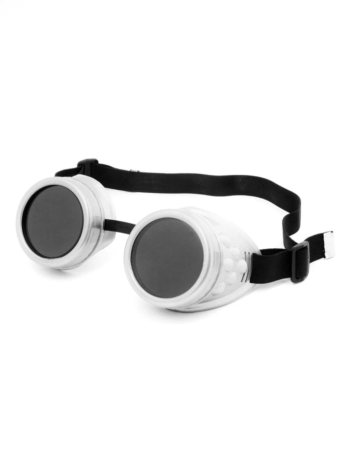 Lunettes de soudeur steampunk blanches - Photo 1/1