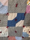 Vintage Bow Tie Patchwork Quilt Multi Color Cotton Back Knot Folk Art 62x68 — photo 3