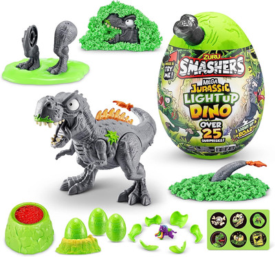 Smashers Mega Jurassic Light Up Dino Collectible Egg (T-Rex) Over 25 Surprises