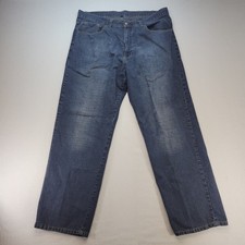 Karl Kani Jeans Y2K Mens 40x34 Blue Baggy Vintage Embroidered Pockets Denim