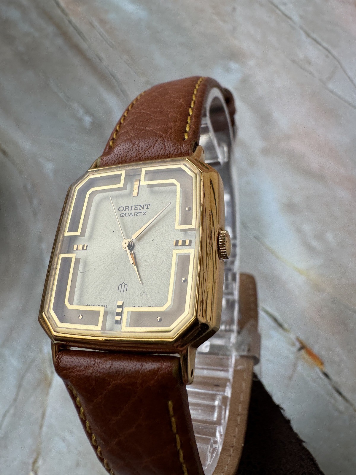 Vintage Orient Rectangular Quartz Watch – 1980s J… - image 2