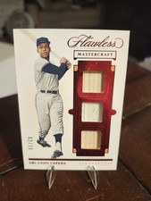 ORLANDO CEPEDA 2021 FLAWLESS MASTERCRAFT GAME USED TRIPLE RELIC RUBY /10. GIANTS