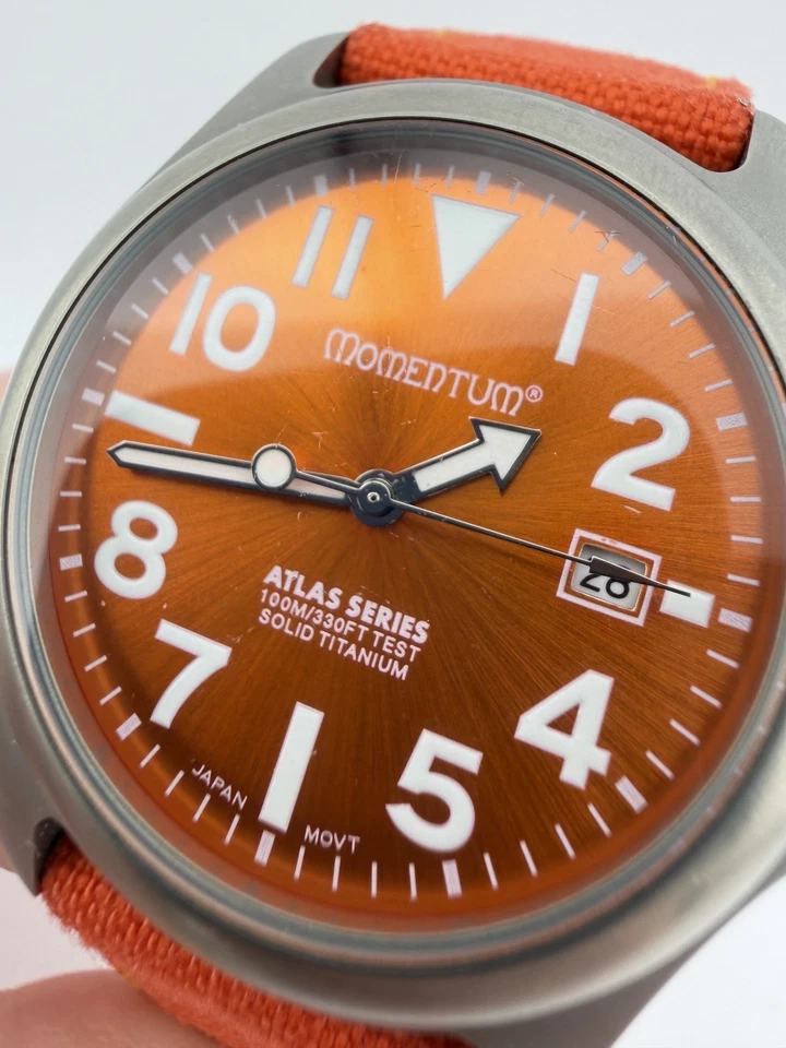Мужские часы Momentum Atlas Himalaya Titanium оранжевые полевые 38 мм - Изображение 4 из 4