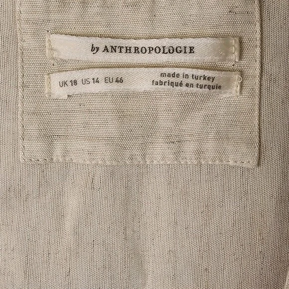 Vestido midi by Anthropologie cuello en V nudo delantero talla 14 Foto 4 de 4