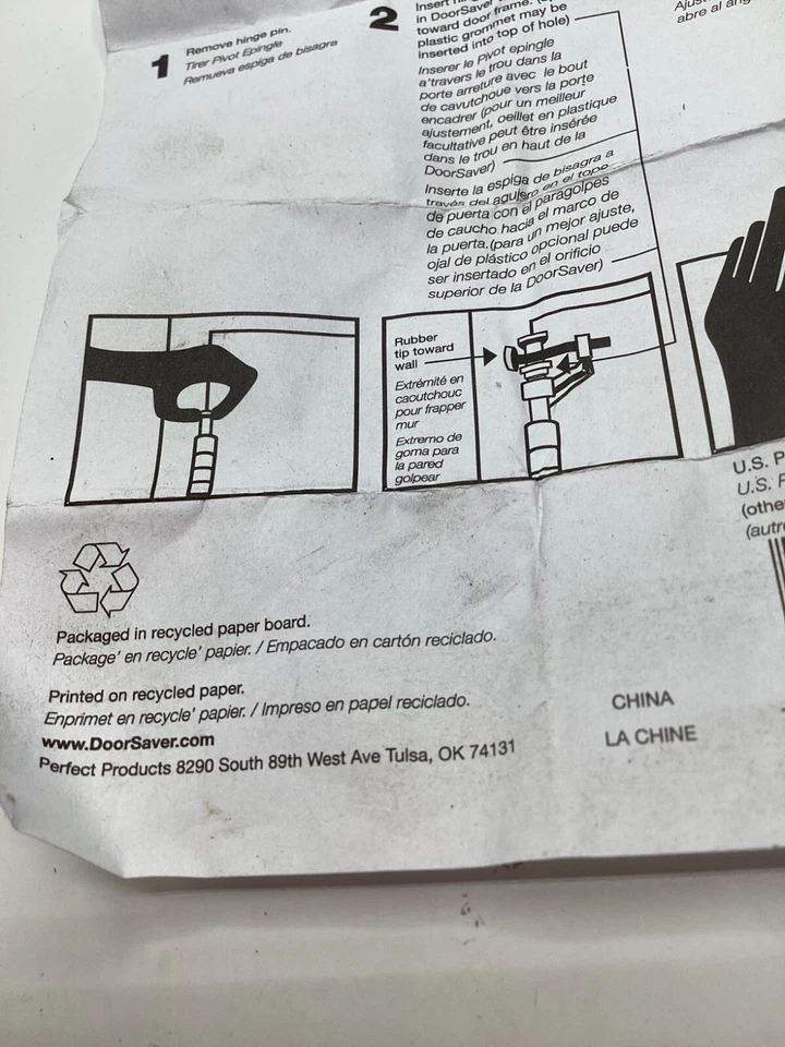 (CANTIDAD 6) Protector de puerta de bronce DoorSaver pasador de bisagra topes de puerta fácil instalación Foto 4 de 4