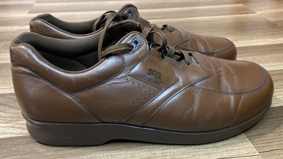 Sas Time Out Mens Brown Leather Lace Up Tripad Comfort Shoes  display picture 1