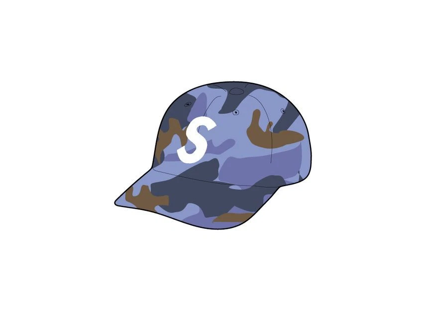 Logo S enduit de pigment suprême 6 panneaux camouflage bleu