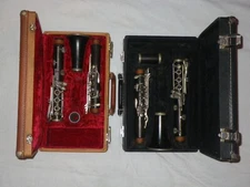 LEBLANC NORMANDY WOOD Bb CLARINET & CASE - LOT OF 2 - READ...FOR PARTS or REPAIR