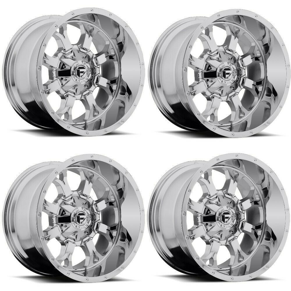 Image of Set 4 20' Fuel Krank D516 Chrome Wheels 20x9 6x135 6x5.5 +20mm Truck Suv Rims