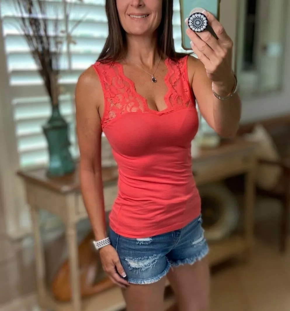 Red dressy clearance tank top