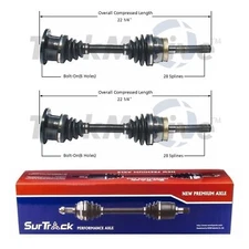 SurTrack Pair Set of 2 Front CV Axle Shafts For Nissan Frontier Xterra 4WD