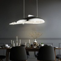 HäNgelampe Pendelleuchte Esszimmerleuchte Kristalle Chrom Led 1 Flammig H 120 Cm