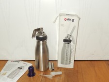 KISAG CREAM DISPENSER CREAM WHIPPER STAINLESS STEEL 0.5 LITER NEW ORIGINAL PACKAGING