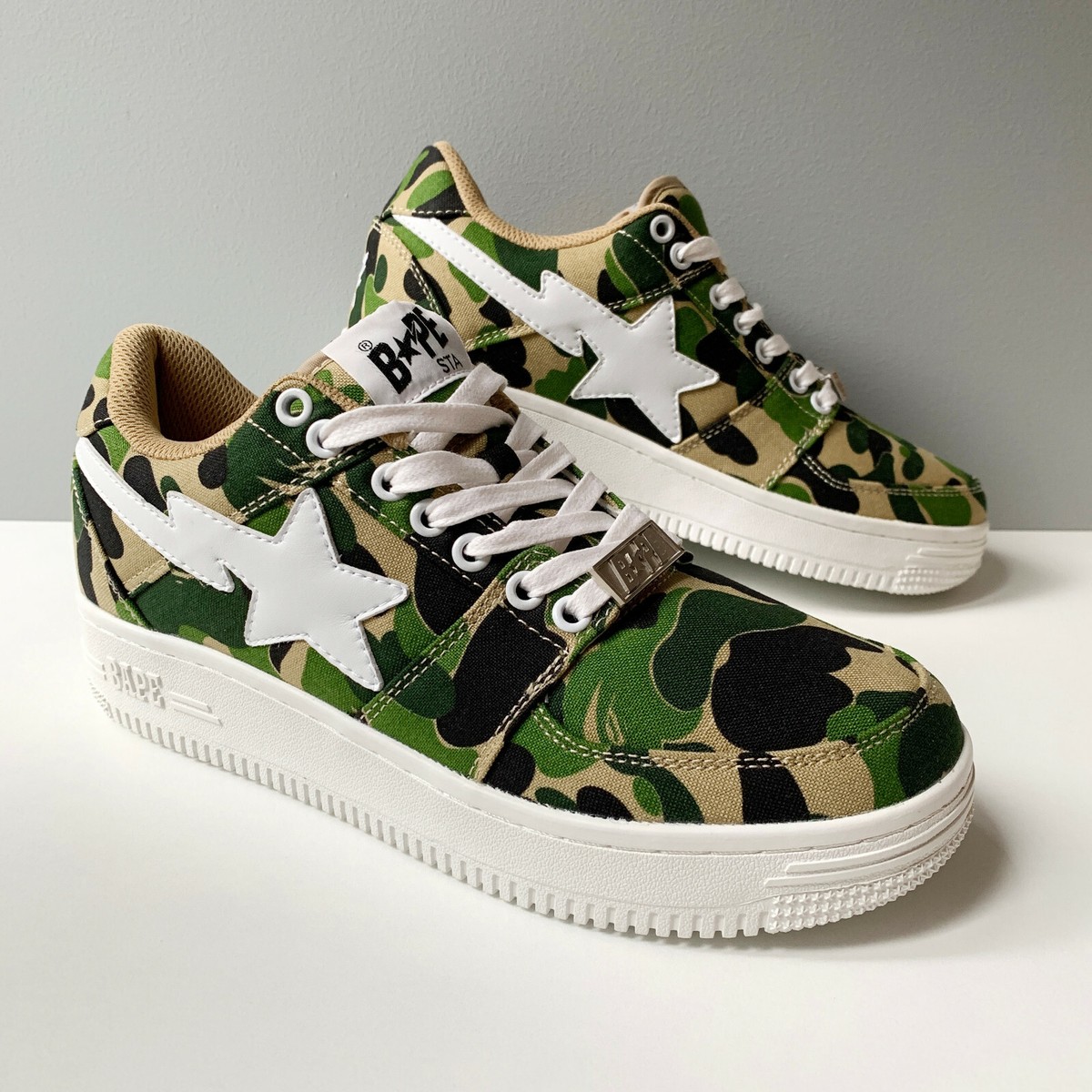 A Bathing Ape Bape Sta Bapesta Low ABC Camo Green US8 | eBay