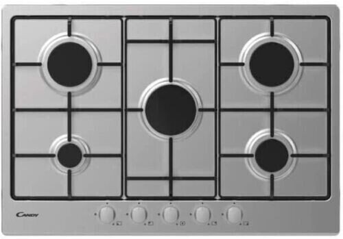 Piano Cottura candyCHW7X 5 Fuochi 75 cm a Gas Incasso Inox -...