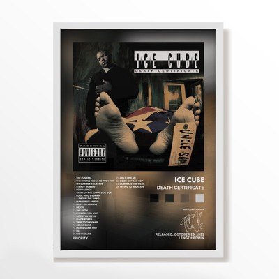 Ice Cube - Death Certificate Poster No Frame, Music Poster