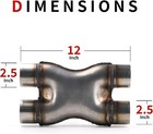 Max 54% OFF Universal Crossover X Pipe Dual 2.5"In Out 12" Long - Foto 4