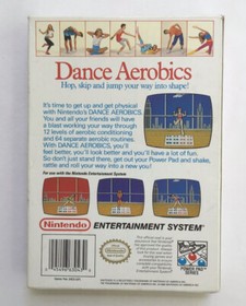 Nintendo NES Power Pad & Dance Aerobics Floor Mat Game Cartridge Vintage 1988
