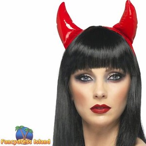 Red Fluffy PVC Devil Horns Hairband Halloween Hen Night Fancy Dress Accesssory Red Fluffy PVC Devil Horns Hairband Halloween Hen Night Fancy Dress Accesssory