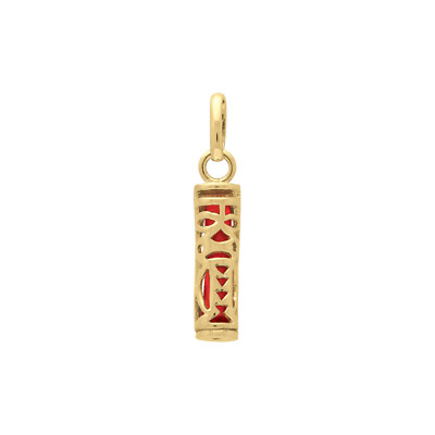 Pendentif Tiki Tendresse En Plaqué Or 18 Carats Avec Onyx Noir - Petit Modèle Mixte - Neuf Avec étiquettes