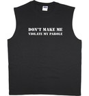 Men's sleeveless shirt parole funny saying workout muscle tee tank top