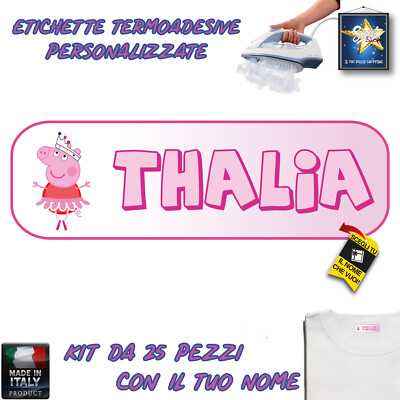 PERSONALISIERTE THERMOETIKETTEN 25 STÜCK KINDERGARTEN SCHULE KINDERGARTEN MÄDCHEN