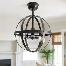 20" Ceiling Fans with Lights and Remote, 6 Wind Speeds 3 Timing Quiet Chandelier