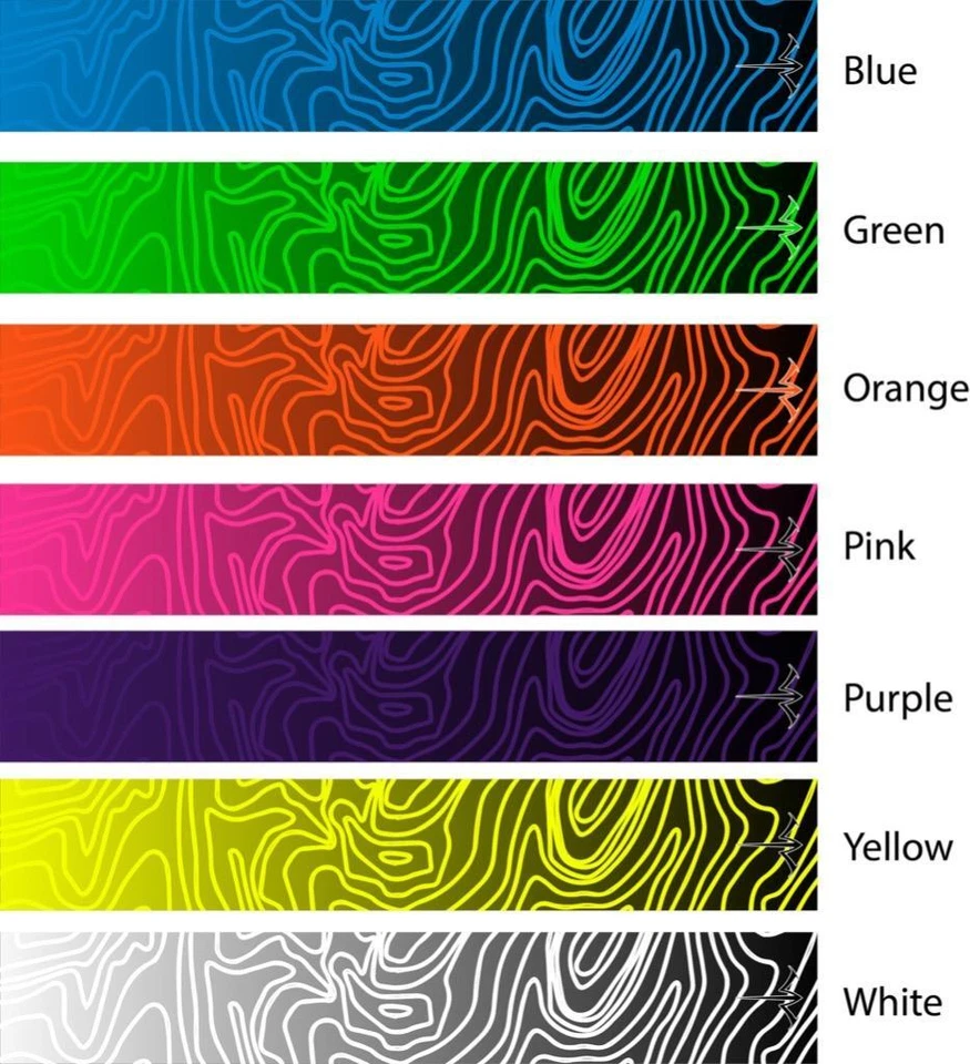 White Water Archery Topo Fade Color V2 Arrow Wraps 15 Pc Group 1 Length Width