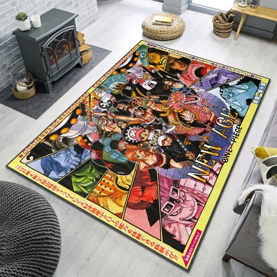 One Piece New Age Cover Area Rug, Monkey D Luffy Colorful Carpet