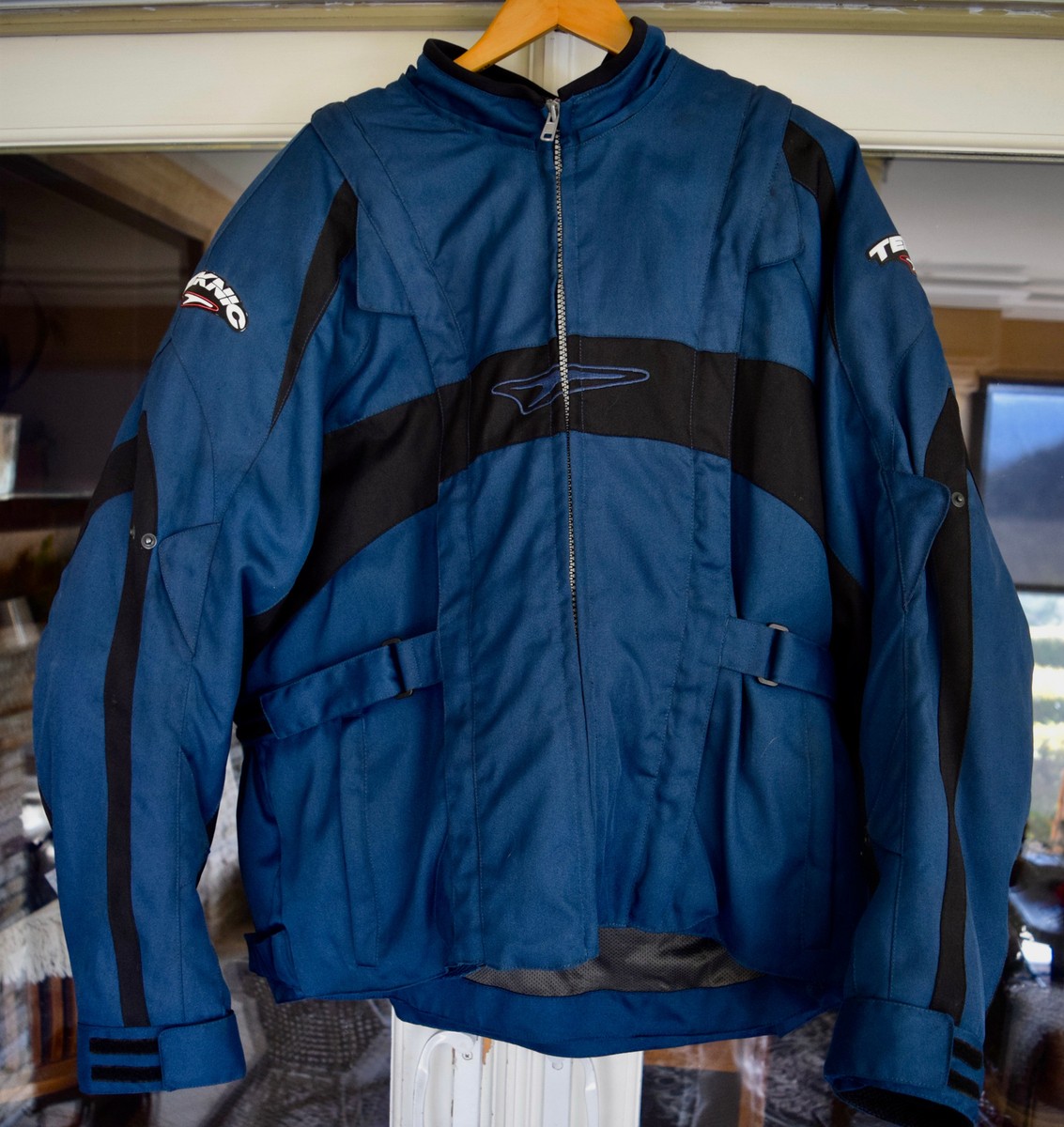 Vintage MENS Size 46 TEKNIC POWER SKIN Armour Motorcycle Jacket