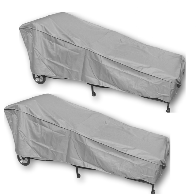 Premium Outdoor Patio Chaise Lounge Chair Cover - 2 Pack - Fits up 84